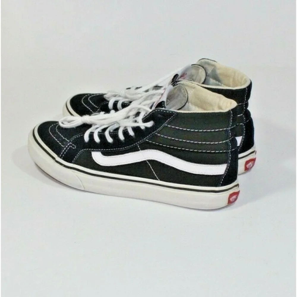 Vans Sk8-Hi High Top Skateboard Shoes Black White 721277 Men's Size 6.5 Wmns 8